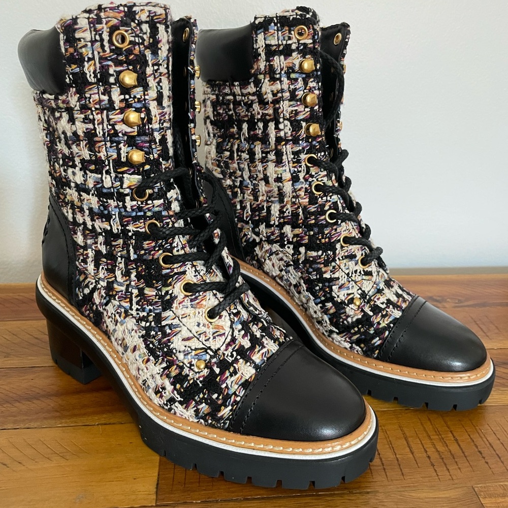 NIB Tory Burch Tweed Boots